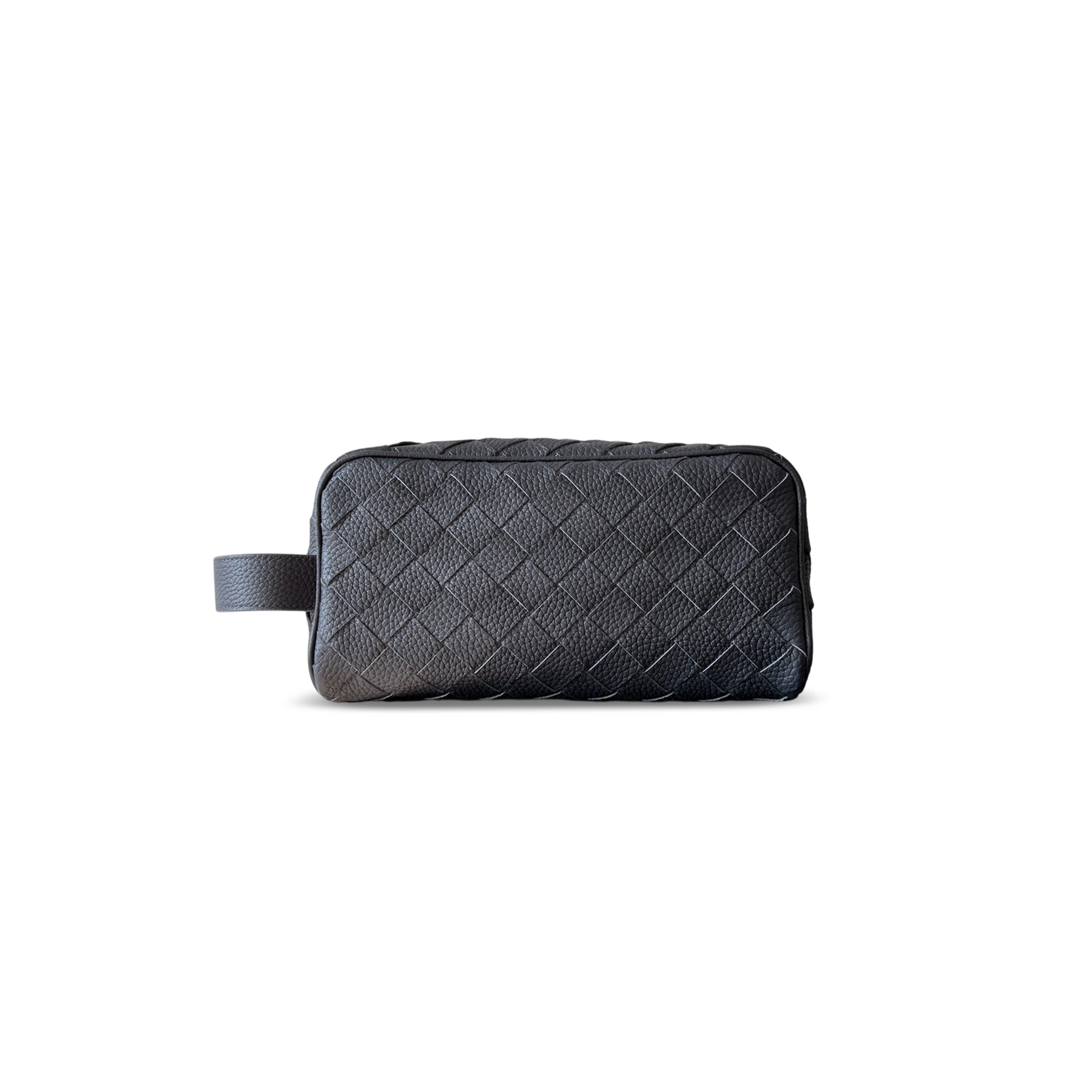 BOTTEGA VENETA INTRECCIATO TRAVEL POUCH MIDNIGHT 729295 (26*13*10cm)